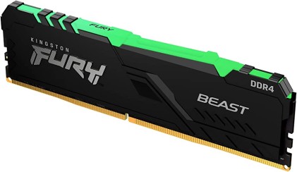 Kingston Fury Beast RGB Memoria RAM DDR4 3200MHz 16GB CL16 - Illuminazione RGB