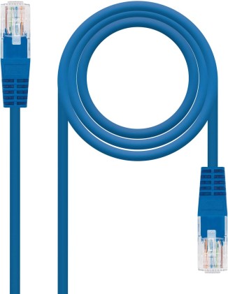 Cavo di rete Nanocable Cavo patch RJ45 Cat.5e UTP AWG24 0,50m - Colore blu