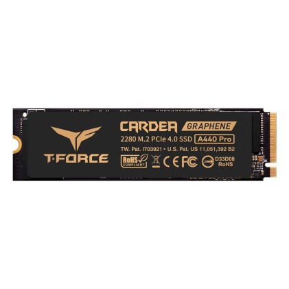 SSD Teamgroup 1TB T-Force CARDEA A440 Pro TM8FPR001T0C129 PCIe M.2 PCIe 4.0 x4 NVME Dissipatore di calore