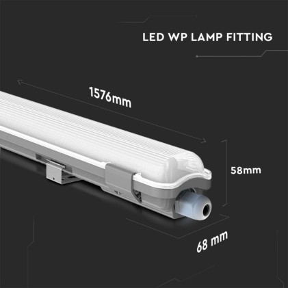V-TAC Plafoniera LED con Tubo 22W 150cm 6400K IP65