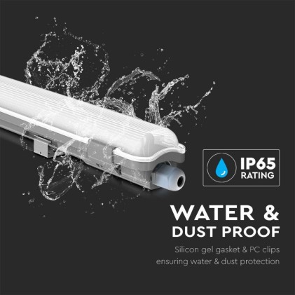 V-TAC Plafoniera LED con Tubo 22W 150cm 6400K IP65