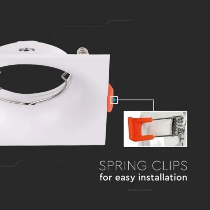 V-TAC Portafaretto LED da Incasso Quadrato GU10 Colore Bianco