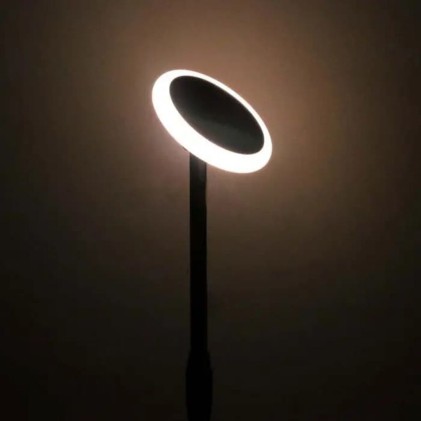 V-TAC Piantana Solare LED da Giardino 8W con sensore crepuscolare Colore Bianco e Nero 3000K IP65