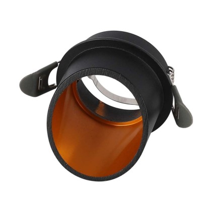 V-TAC Portafaretto LED da Incasso GU10 Corpo in Alluminio a Cilindro Colore Nero