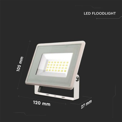 V-TAC Faro LED SMD 20W F-Series Colore Bianco 3000K IP65