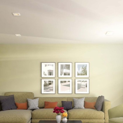 V-TAC Portafaretto LED da Incasso rettangolare GU10 in Gesso Colore Bianco