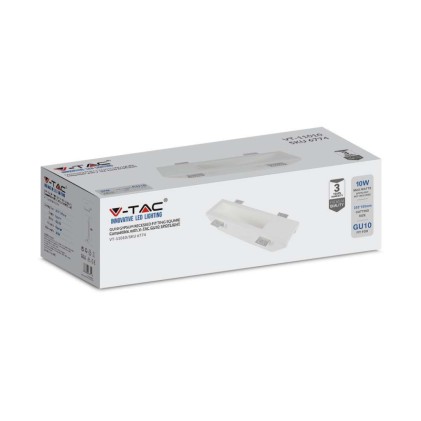 V-TAC Portafaretto LED da Incasso Rettangolare GU10 Corpo in Gesso Bianco
