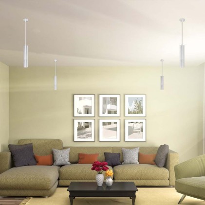 V-TAC Portafaretto LED a Sospensione GU10 Corpo in Alluminio Bianco D:60*300MM