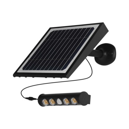 V-TAC Lampada LED da giardino 8W Con Pannello Solare 3000K Con Sensore PIR IP65