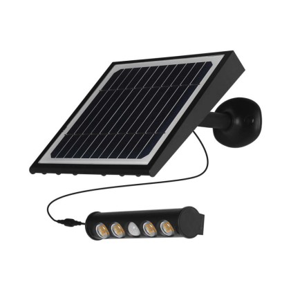V-TAC Lampada LED da giardino 8W Con Pannello Solare 6400K Con Sensore PIR IP65