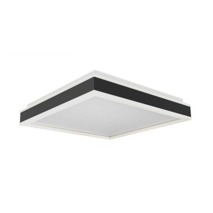 V-TAC Lampadario LED Quadrato 38W con Montaggio a Plafone Dimmerabile TRIAC Colore Nero 4000K