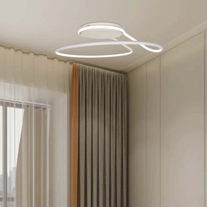 V-TAC Lampadario LED dal Design Moderno Rotondo 54W in Alluminio Dimmerabile TRIAC Colore Bianco 4000К