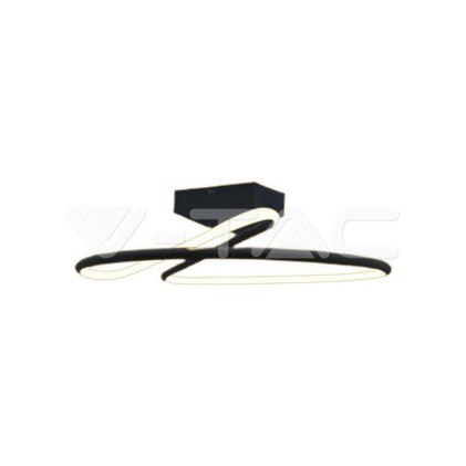 V-TAC Lampadario LED dal Design Moderno Rotondo 20W in Alluminio Colore Nero 4000К