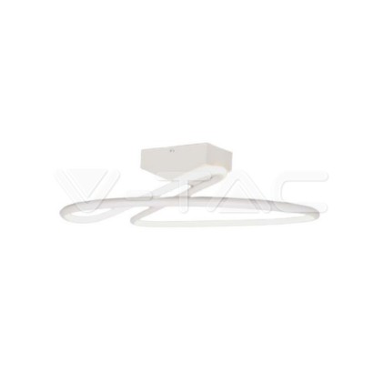 V-TAC Lampadario LED dal Design Moderno Rotondo 20W in Alluminio Colore Bianco 4000К
