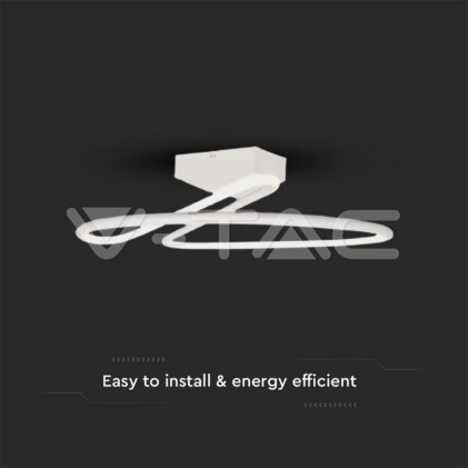 V-TAC Lampadario LED dal Design Moderno Rotondo 43W in Alluminio Colore Bianco 4000К