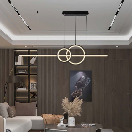 V-TAC Lampadario LED a Sospensione 17W 3in1 dal Design Moderno Colore Nero