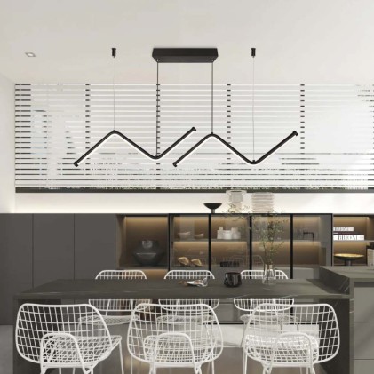 V-TAC Lampadario LED a Sospensione 12W dal Design Moderno Colore Nero 4000K