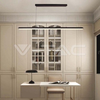 V-TAC Lampadario LED a Sospensione in Alluminio 23W Colore Nero 4000K