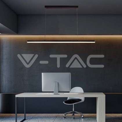V-TAC Lampadario LED a Sospensione in Alluminio 23W Colore Nero 4000K
