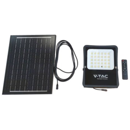 V-TAC Faro LED con Telecomando e Pannello Solare 12W 6400K