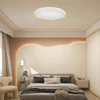 V-TAC Lampadario LED con Montaggio a Plafone 18W Dimmerabile TRIAC d: 350mm h: 62mm Colore Bianco 4000K