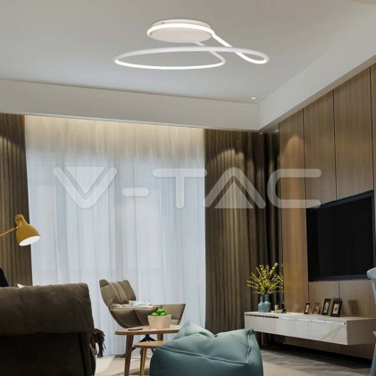 V-TAC Lampadario LED dal Design Moderno Rotondo 24W in Alluminio Colore Bianco 4000К