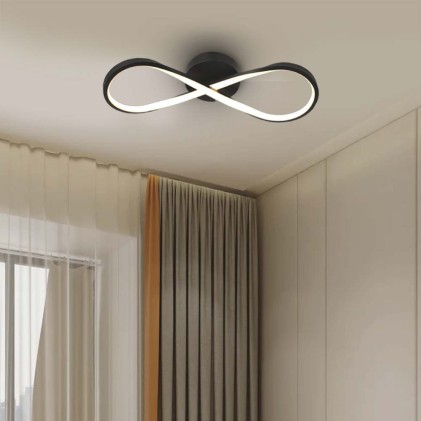 V-TAC Lampadario LED da Soffitto 24W dal Design Moderno Colore Nero 3000K
