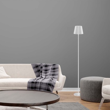 V-TAC Piantana LED 4W Colore Bianco in Alluminio con Touch Dimmerabile Altezza regolabile 3in1 3000K IP54