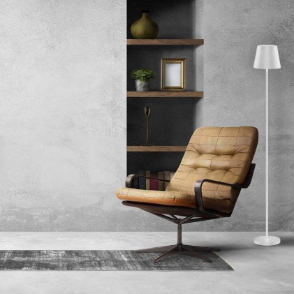 V-TAC Piantana LED 4W Colore Bianco in Alluminio con Touch Dimmerabile Altezza regolabile 3in1 3000K IP54