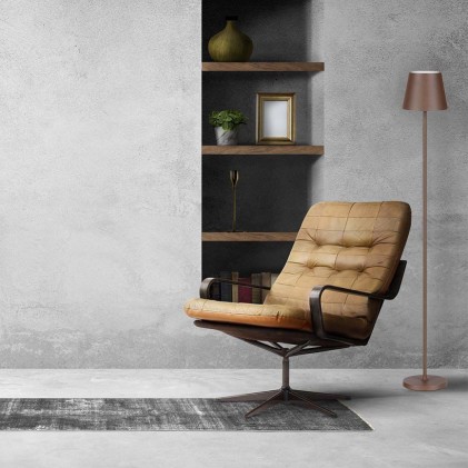 V-TAC Piantana LED 4W Colore Corten in Alluminio con Touch Dimmerabile Altezza regolabile 3in1 3000K IP54