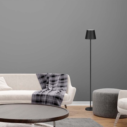 V-TAC Piantana LED 4W Colore Nero in Alluminio con Touch Dimmerabile Altezza regolabile 3in1 3000K IP54