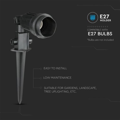 V-TAC Picchetto con Portalampada E27 Singolo IP44