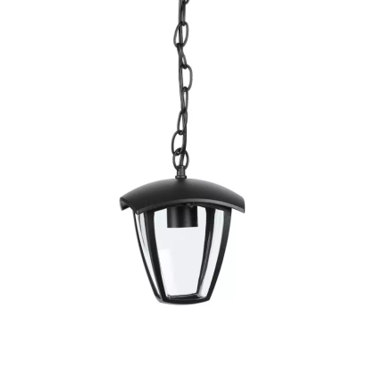 V-TAC Lampada LED da Soffitto a Lanterna con Portalampada E27 (Max 60W) Colore Nero l: 72cm IP44