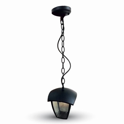 V-TAC Lampada LED da Soffitto a Lanterna con Portalampada E27 (Max 60W) Colore Nero l: 72cm IP44