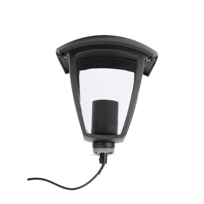V-TAC Lampada LED da Terra a Lanterna con Portalampada E27 (Max 60W) Colore Nero h:60cm IP44