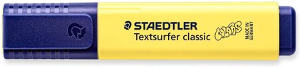 Staedtler Textsurfer Classic 364 Pastel Fluorescent Marker - Punta a scalpello - Linea tra 1 - 5 mm - Inchiostro a base d acqua - Colore giallo girasole