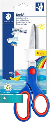 Forbici da scuola Staedtler Noris 965 - Acciaio inossidabile - Impugnatura ergonomica - Colore blu