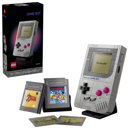 LEGO Super Mario Game Boy Set da Costruzione per Adulti - Modello da Esposizione Nintendo con 2 Cartucce con Schermi Lenticolari Incluso Zelda e Stand - Regalo Retr&ograve; per i Fan dei Videogiochi - 72046
