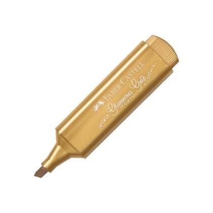 Faber-Castell Textliner 46 Pennarello fluorescente - Punta a scalpello - Corsa tra 1,2 mm e 5 mm - Inchiostro a base d acqua - Colore oro