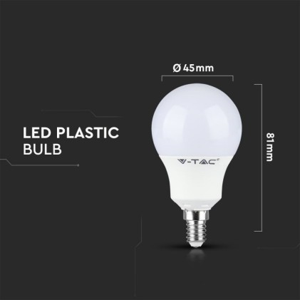 V-TAC Lampadina LED E14 5,5W P45 6400K CRI>95