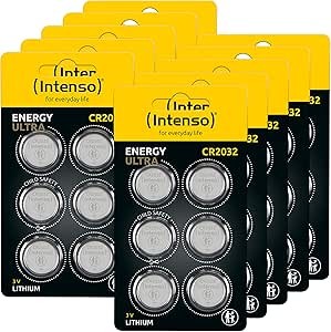 Intenso Batterie Cr 2032 Pack 60 Pz (10 X 6Pz), Shipping Friendly Packaging