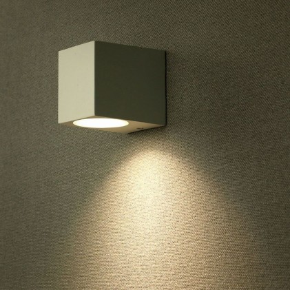 Wall Sleek Wall Fitting Square White Body 1 Way Ip44