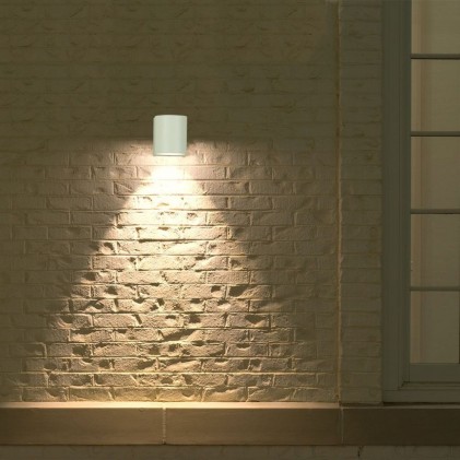 V-TAC Portafaretto LED da Muro Rotondo GU10 (Max 35W) Colore Bianco IP44