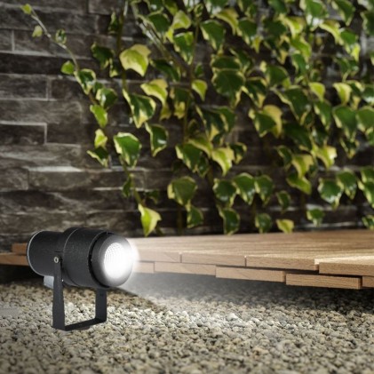 V-TAC Faretto LED da Giardino 12W con Picchetto Colore Nero Luce Verde IP65