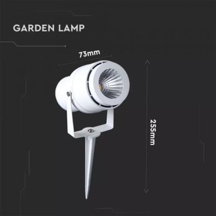 V-TAC Faretto LED da Giardino 12W con Picchetto Colore Bianco Luce Verde IP65