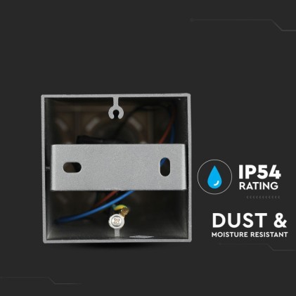 V-TAC Lampada LED da Giardino Quadrata con Portalampada GU10 (Max 35W) con Corpo Nero e Copertura Bianca h: 80cm IP54