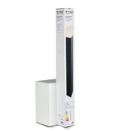 V-TAC Lampada LED da Giardino Quadrata con Portalampada GU10 (Max 35W) con Corpo Nero e Copertura Bianca h: 80cm IP54
