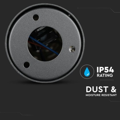 V-TAC Lampada LED da Giardino Cilindrica con Portalampada GU10 (Max 35W) con Corpo Nero e Copertura Bianca h: 80cm IP54