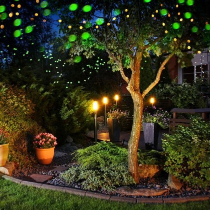 V-TAC Lampada LED da Giardino Cilindrica con Portalampada GU10 (Max 35W) con Corpo Nero e Copertura Bianca h: 80cm IP54