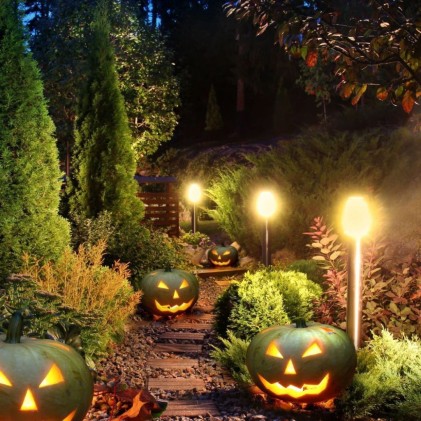 V-TAC Lampada LED da Giardino Cilindrica con Portalampada GU10 (Max 35W) con Corpo Nero e Copertura Bianca h: 80cm IP54